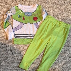 Disney Green and White Buzz Lightyear Pajama Set